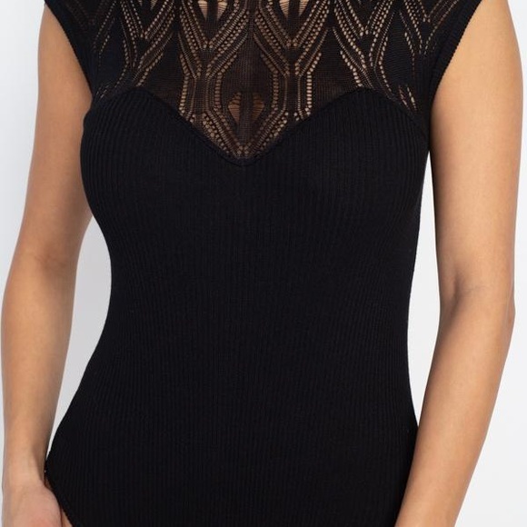 Black Web Bodysuit✨Final Price Drop✨ - Picture 2 of 5